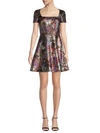 VALENTINO Floral Fit-And-Flare Mini Dress