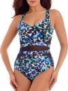 MIRACLESUIT SWIM PRINTED MESH-INSET ONE-PIECE,0400010790078