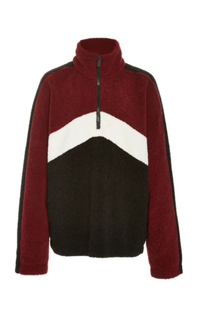 Alala Chalet Sherpa Quarter Zip In Red