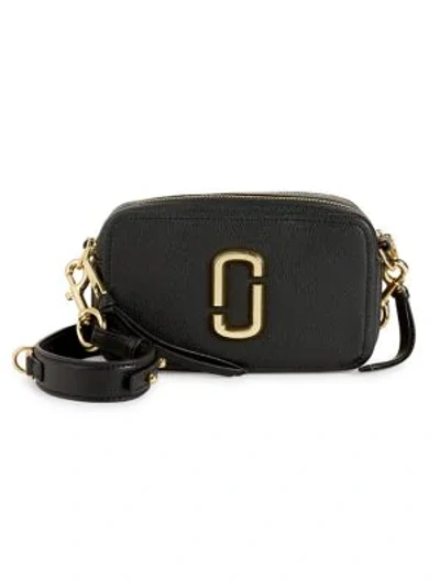 Marc Jacobs The Softshot Leather Camera Bag In Black