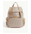 BURBERRY MONOGRAM-PRINT NYLON AND LEATHER BACKPACK