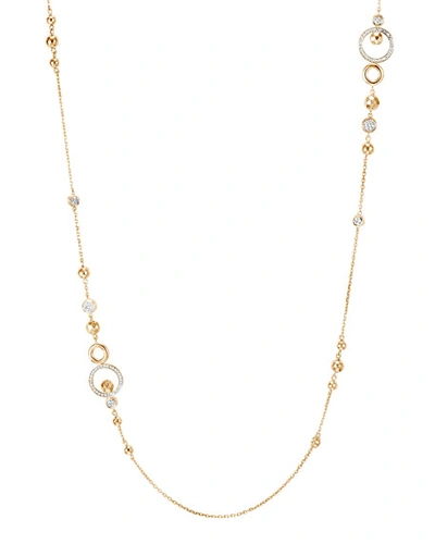 John Hardy 18k Yellow Gold Dot Pave Diamond Sautoir Chain Necklace, 36