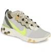 Nike Men's React Element 55 Casual Shoes, Green/grey - Size 11.0 In Spruce Aura/ Volt/ Fog