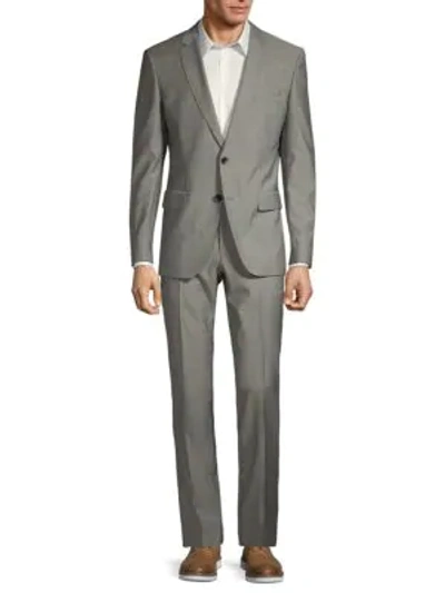 Hugo Boss Men's Huge Genius Slim-fit Virgin Wool Suit In Grey