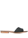 CARRIE FORBES CARRIE FORBES FATI WOVEN SANDALS - BLUE