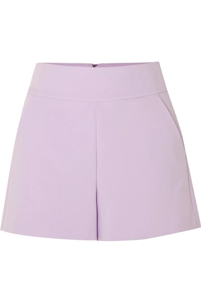 Alice And Olivia Donald High Waist Flared Shorts In Lilac