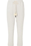 THE UPSIDE BYRON TASSELED FRENCH COTTON-TERRY TRACK PANTS