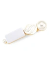LELE SADOUGHI 14K Yelllow Goldplated & Stacked Stone Barrette