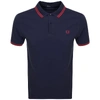 Fred Perry Twin Tipped Polo T Shirt Navy In Navy
