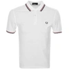 FRED PERRY TWIN TIPPED POLO T SHIRT WHITE,111590