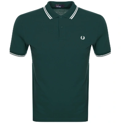 Fred Perry Twin Tipped Polo T Shirt Green