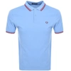 FRED PERRY TWIN TIPPED POLO T SHIRT BLUE,111111
