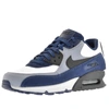NIKE AIR MAX 90 LEATHER TRAINERS BLUE,108863