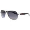 PRADA LINEA ROSSA AVIATOR SUNGLASSES SILVER,107650