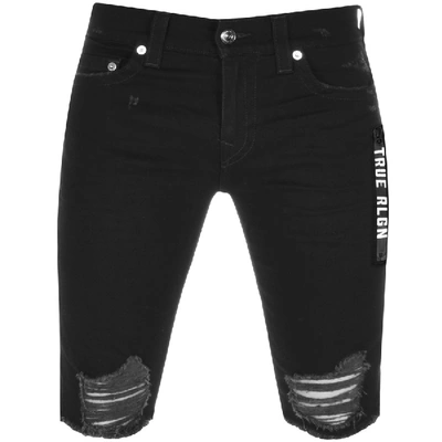 True Religion Men's Rocco Skinny Distressed Denim Shorts In Black