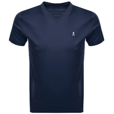 Psycho Bunny Classic V Neck T Shirt Navy