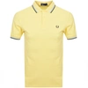 FRED PERRY TWIN TIPPED POLO T SHIRT YELLOW,115788