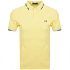 Fred Perry Twin Tipped Polo T Shirt Yellow In Yellow