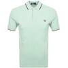 FRED PERRY TWIN TIPPED POLO T SHIRT GREEN,115785