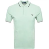 Fred Perry Twin Tipped Polo T Shirt Green In Green