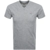 PSYCHO BUNNY CLASSIC V NECK T SHIRT GREY,115887