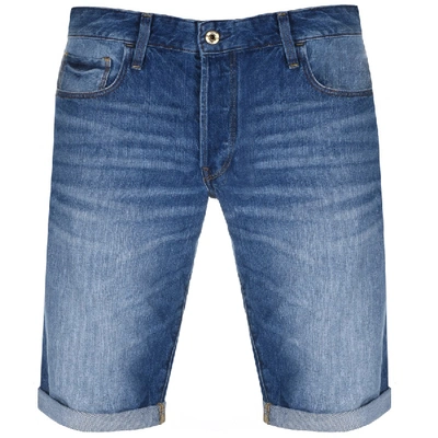 G-star Raw 3301 Regular Fit Denim Shorts In Blue