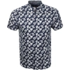 TED BAKER SHORT SLEEVED KOALR SHIRT NAVY,116946