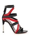 ALEXANDER MCQUEEN ALEXANDER MCQUEEN CONTRAST HEELED SANDALS