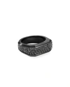 DAVID YURMAN MEN'S PAVE DIAMOND WIDE ROMAN SIGNET RING,PROD216960175