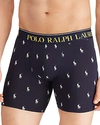 Polo Ralph Lauren Men's Classic-fit Knit Cotton Boxer Briefs, 3+1 Bonus Pack In Cruise Navy/ White Pony