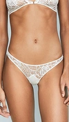 Kiki De Montparnasse Coquette Lace Thong Underwear In Ivory