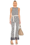 CHLOÉ PRINT FRINGE JUMPSUIT,CLOE-WC1