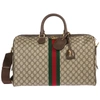 GUCCI GENUINE LEATHER TRAVEL DUFFLE WEEKEND SHOULDER BAG OPHIDIA,10902032
