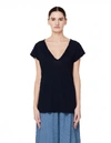 James Perse Casual Slub Cotton-jersey T-shirt In Navy Blue