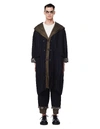 ZIGGY CHEN ZIGGY CHEN BLACK COAT WITH KHAKI HOOD,0M1911104/04