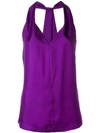 ALYSI ALYSI HALTERNECK TOP - PURPLE