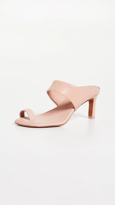 Zimmermann Strap蟒纹皮革凉鞋 In Light Pink