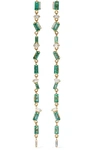 SUZANNE KALAN 18-KARAT GOLD, EMERALD AND DIAMOND EARRINGS