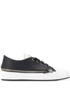 Giuseppe Zanotti Two-tone Zipped Sneakers In Black