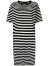 BASSIKE BASSIKE BOXY RIBBED T-SHIRT DRESS - BLACK