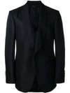 TOM FORD TOM FORD TEXTURED FITTED BLAZER - 黑色