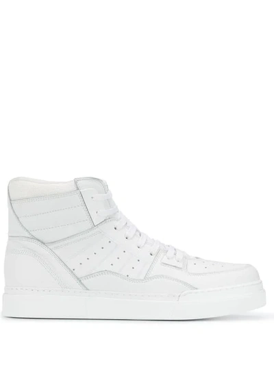 Balmain Kyle High Top Sneakers In White