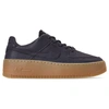 NIKE NIKE WOMEN'S AIR FORCE 1 SAGE LOW LX CASUAL SHOES IN BROWN SIZE 7.0 LEATHER/SUEDE,2449130
