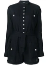 BALMAIN BALMAIN BELTED-WAIST PLAYSUIT - 黑色