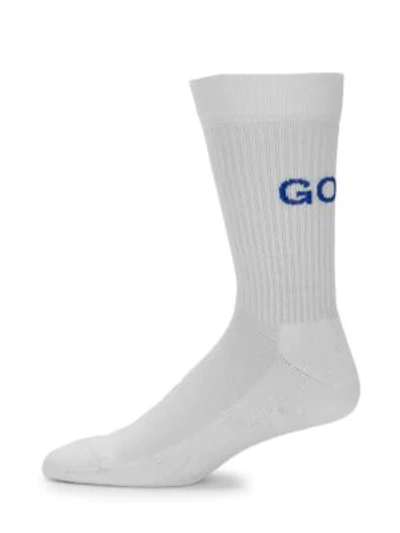Paul Smith Good Stretch-cotton Mid-calf Socks In White