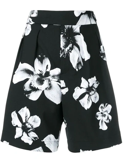 Neil Barrett Tailored Floral Pattern Shorts - 黑色 In Black