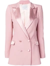HEBE STUDIO HEBE STUDIO DOUBLE-BREASTED FITTED BLAZER - PINK