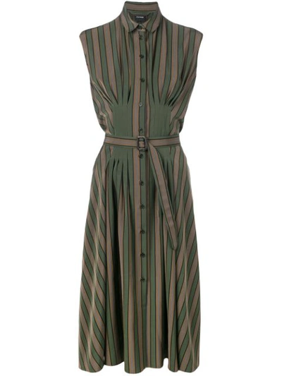 Aspesi Fitted Shirt Midi Dress - 绿色 In Green