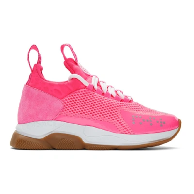 Versace Pink Cross Chainer Trainers