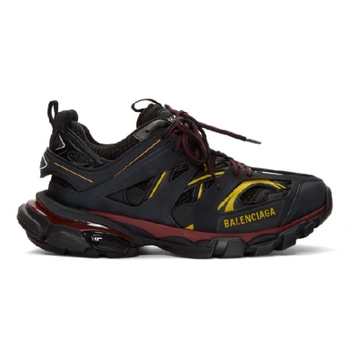 Balenciaga Track Trainers In Bordeaux / Black